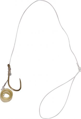 #10 Feeder Method hook-to-nylon with pellet band bronze 10lbs 0,22mm 10cm 8 pieces